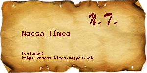 Nacsa Tímea névjegykártya